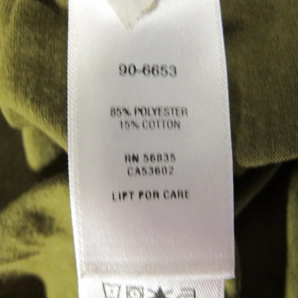 Cabela's Dri Release 1/4 Zip‎ Olive Green Long Sleeve Pullover Men's XL